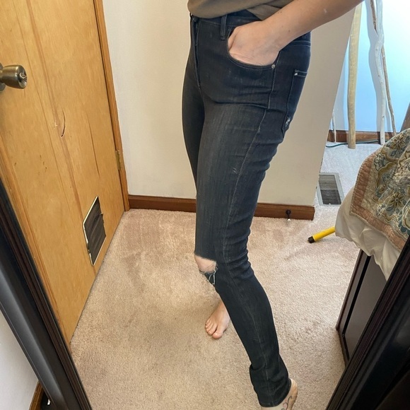 Garage Size 5 Super High Jegging Faded Black Skinny - Picture 4 of 13